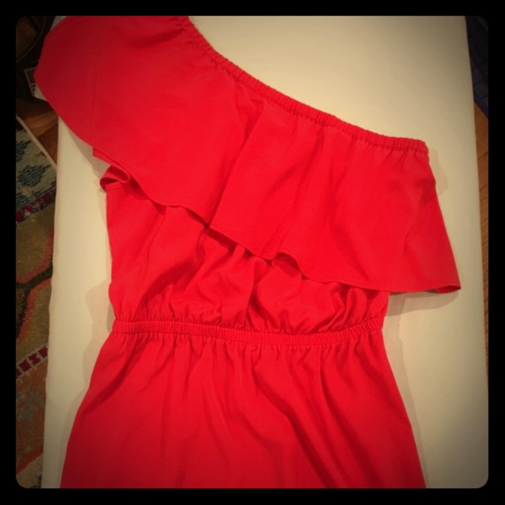 Red One Shoulder Dress